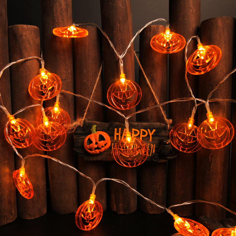 Halloween Led String Lights Orange - Halloween Hollow Cutout Pumpkin String Lights