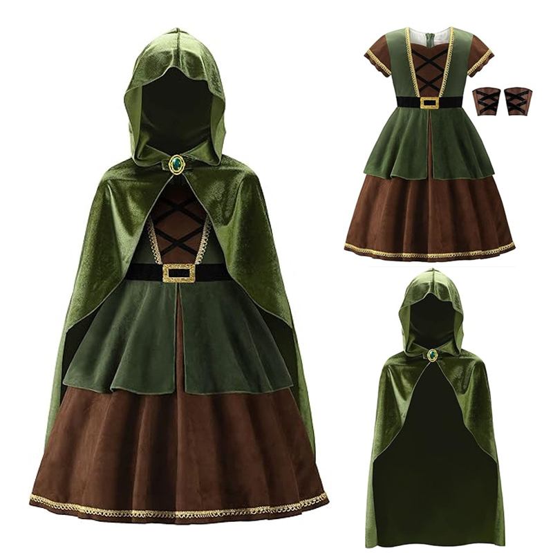 Kids Medieval Hood Cloak Dress - Halloween Costume Kids review and price
