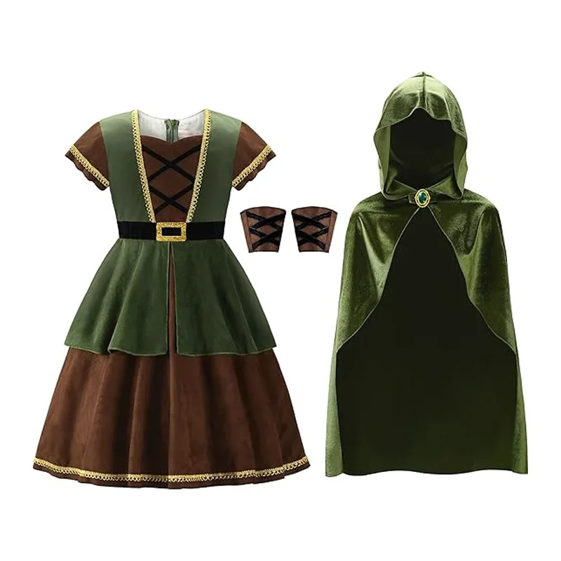 Kids Medieval Hood Cloak Dress - Halloween Costume Kids review and price