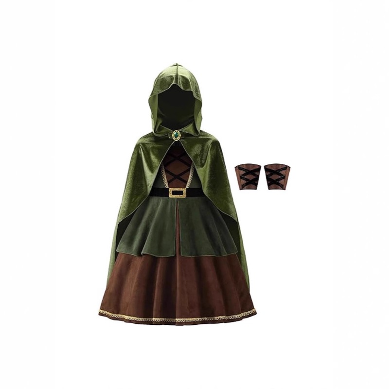 Kids Medieval Hood Cloak Dress - Halloween Costume Kids review and price