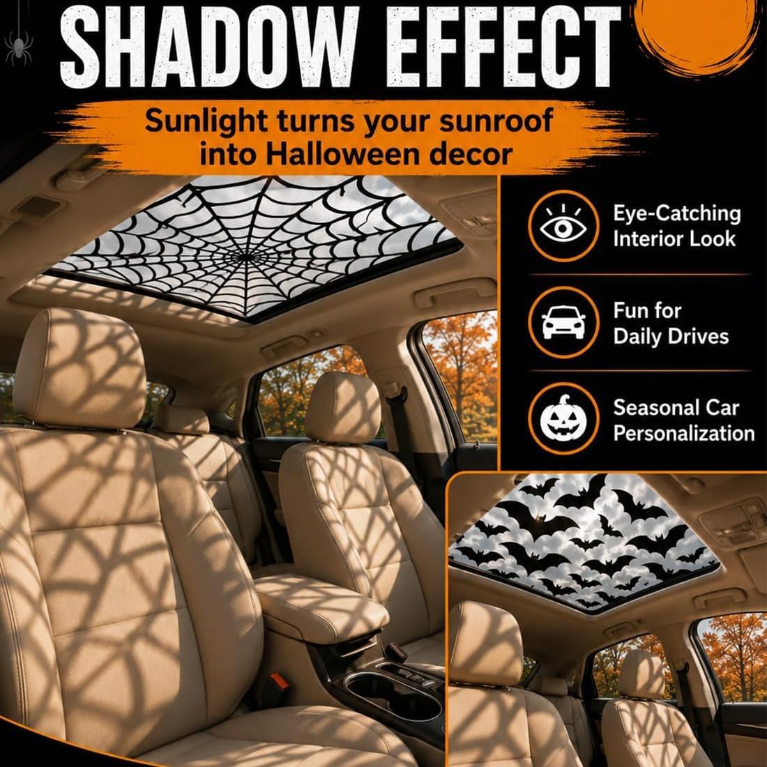 Car Sunroof Stickers Halloween - Spider Web Halloween Decoration review and price