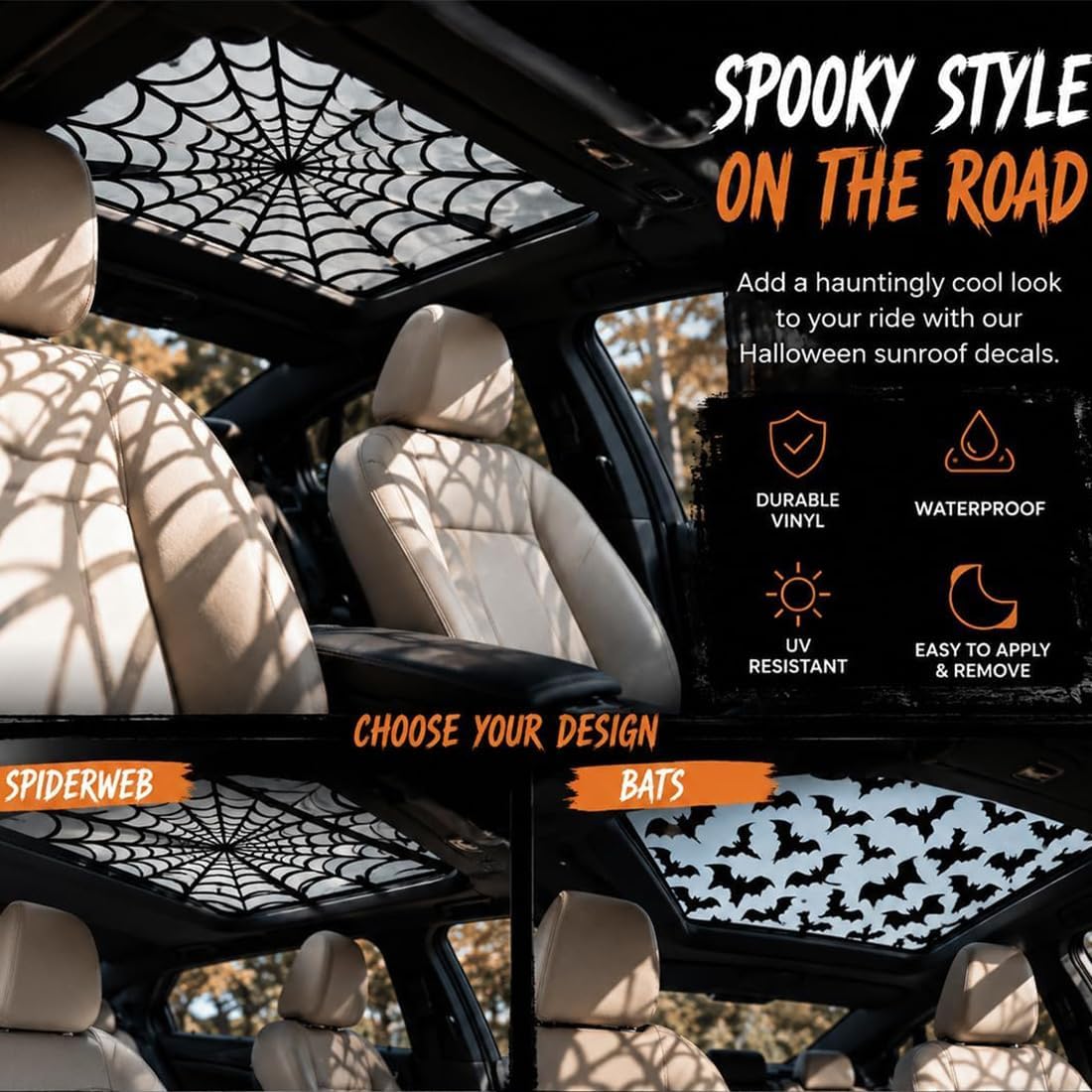 Car Sunroof Stickers Halloween - Spider Web Halloween Decoration review and price