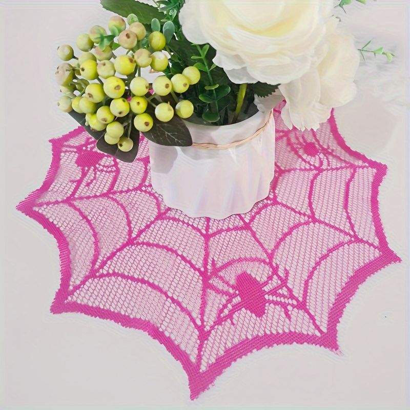 VIKAMA Rose Red Lace Spider We - Spider Web Halloween Decoration review and price