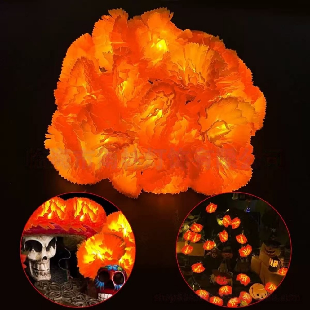 Marigold Flower LED String Lig - Halloween Led String Lights Orange review and price