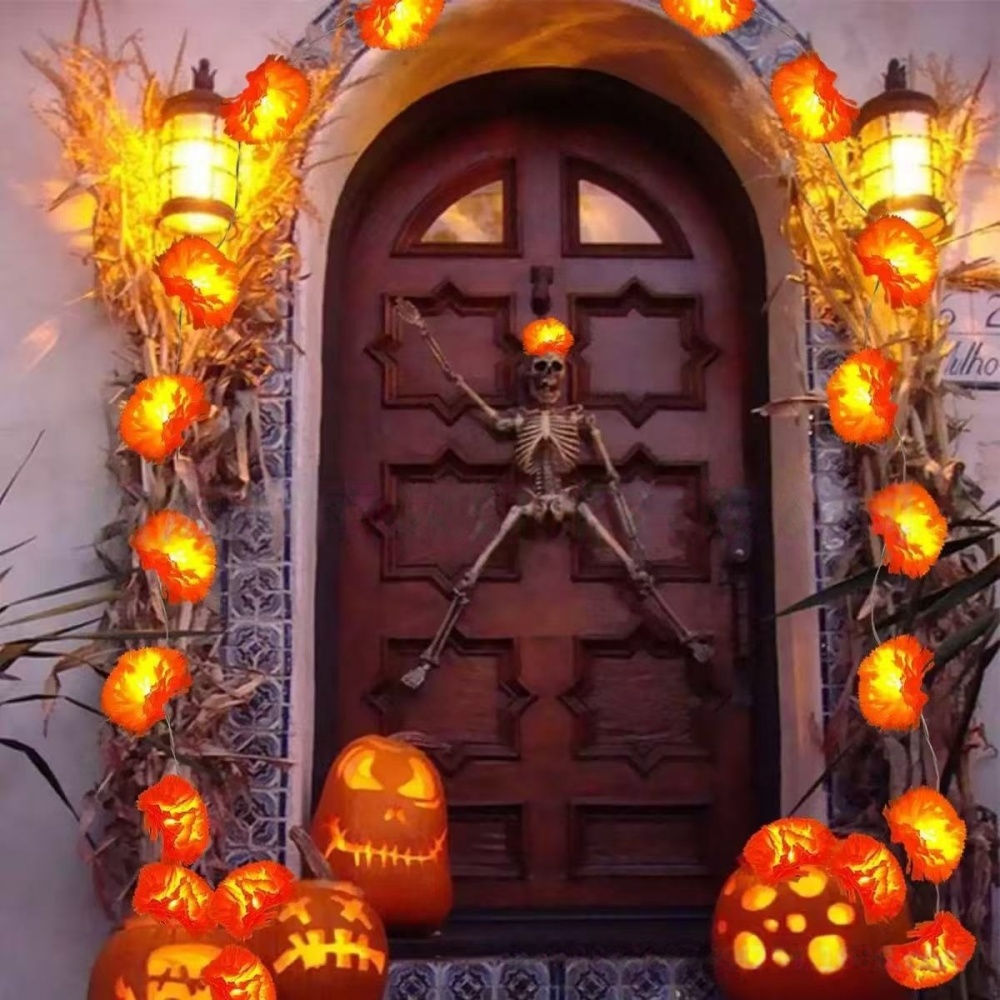 Marigold Flower LED String Lig - Halloween Led String Lights Orange review and price