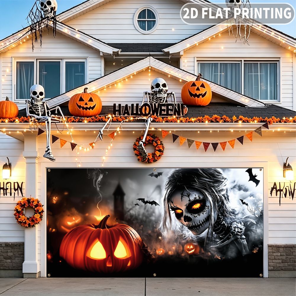 1pc 2D FLAT Halloween Party Ga - Halloween Skeleton Decoration review and price