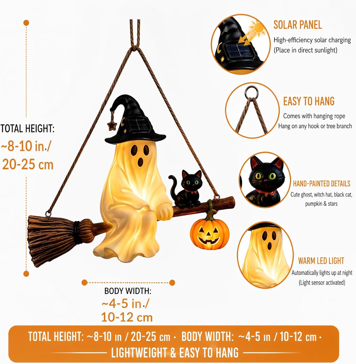 Solar Ghost Chandelier Hallowe - Pumpkin Lantern Halloween review and price