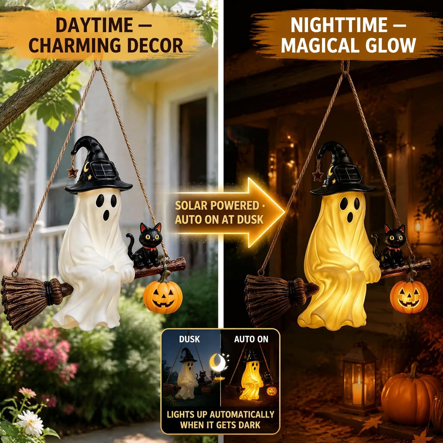 Solar Ghost Chandelier Hallowe - Pumpkin Lantern Halloween review and price