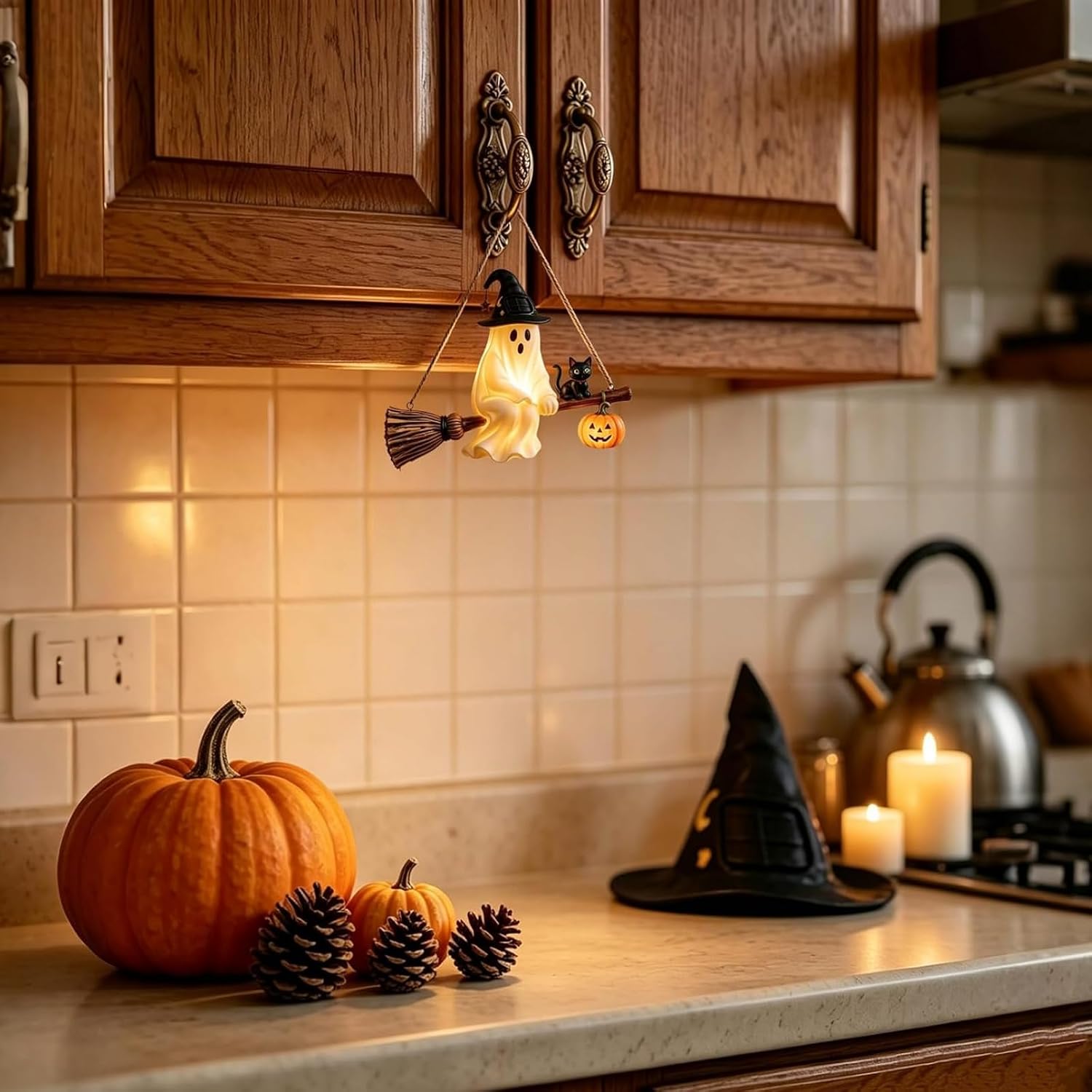 Solar Ghost Chandelier Hallowe - Pumpkin Lantern Halloween review and price