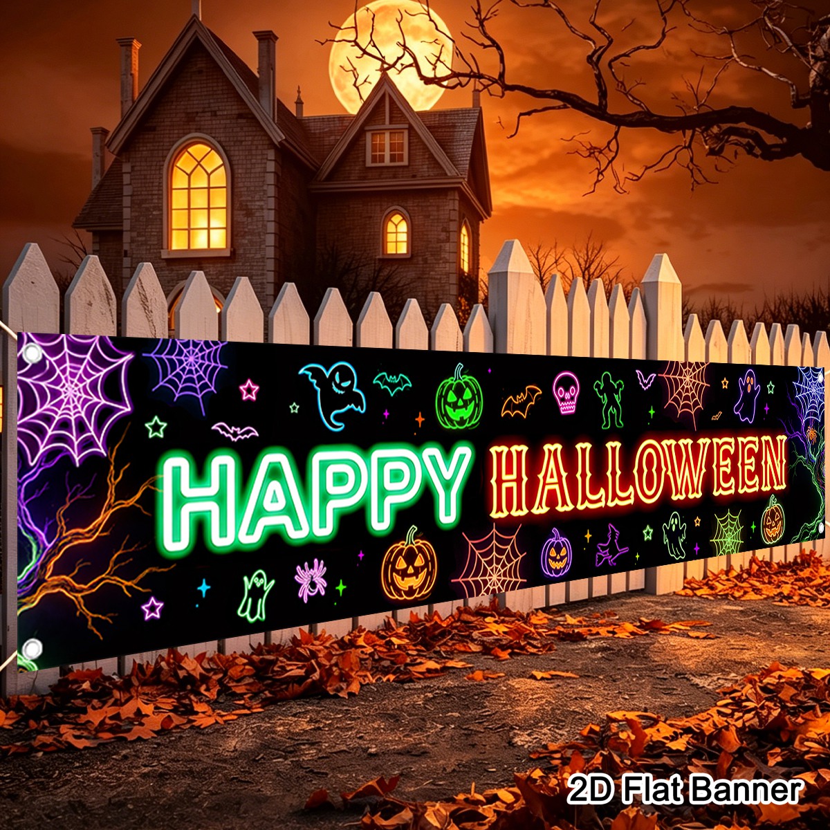 1pc Happy Halloween Banner Jac - Pumpkin Lantern Halloween review and price