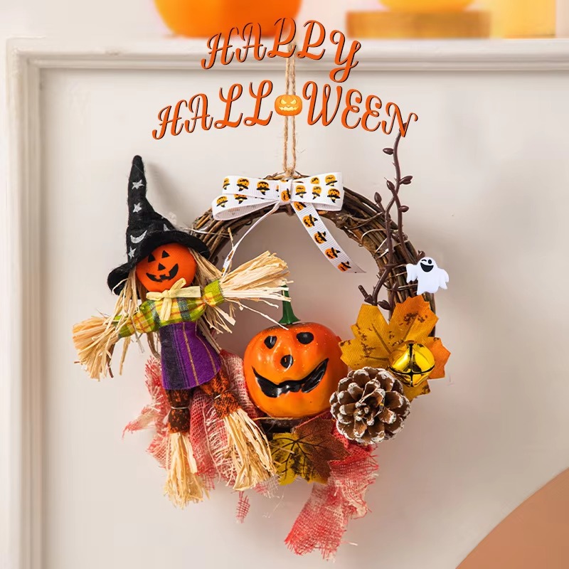 DIY Halloween Wreath Kit with  - Halloween Pumpkin Decor Led review and price
