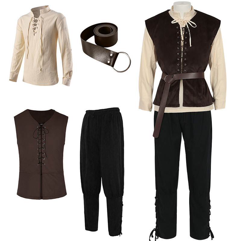 4 Pcs Men's Halloween Renaissa - Halloween Costume Adult review and price