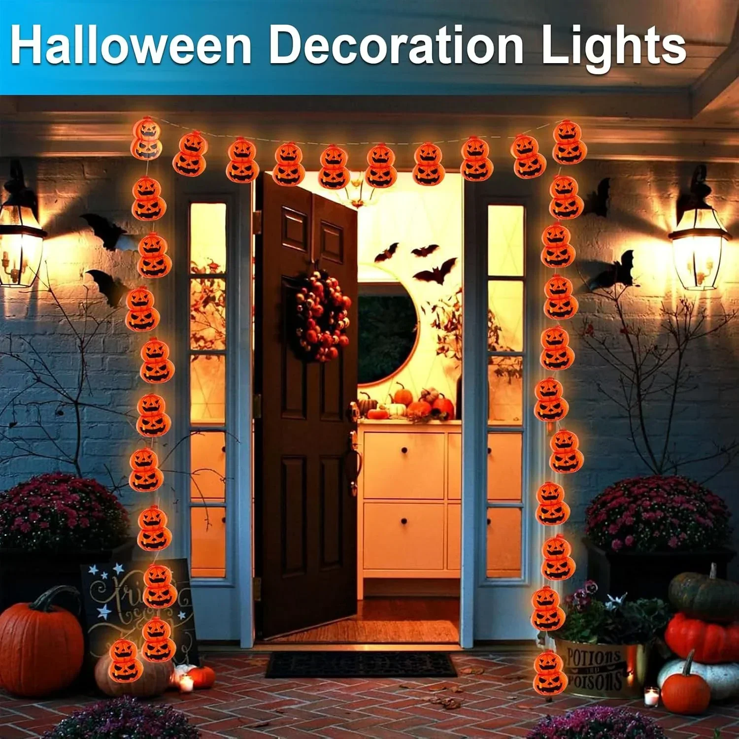 Jack O Lantern String Lights,  - Halloween Led String Lights Orange review and price