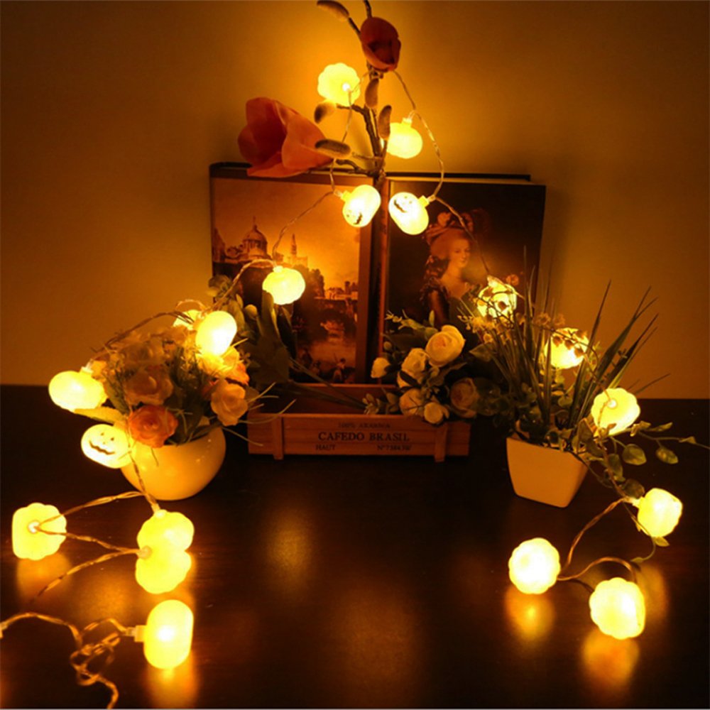 Halloween 3D Pumpkin LED Strin - Halloween Led String Lights Orange review and price